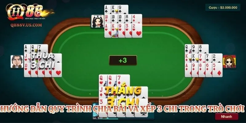 Mậu Binh – Trò Chơi Đấu Trí Sắp Xếp Bài Tây Đỉnh Cao 3 Hướng dẫn quy trình chia bài và xếp 3 chi trong trò chơi mậu binh