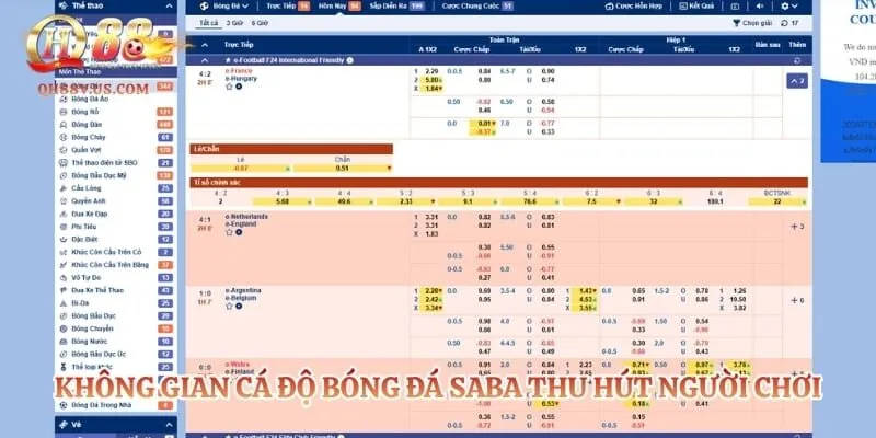 Thể Thao QH88 - Nơi Biến Ước Mơ Làm Giàu Thành Hiện Thực 3 Không gian cá độ bóng đá Saba thu hút người chơi
