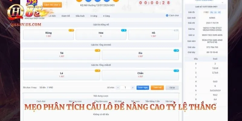 Mẹo phân tích cầu lô đề nâng cao tỷ lệ thắng tại sảnh xổ số