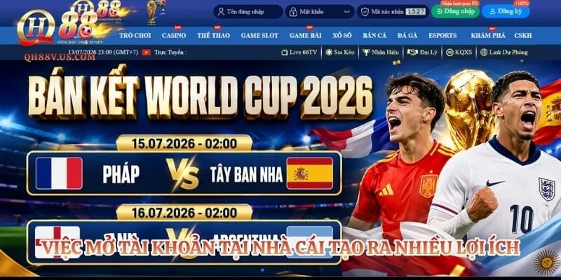 Đăng ký QH88 - Hướng Dẫn Quy Trình Tham Gia Sân Cược An Toàn 2 Việc mở tài khoản tại nhà cái tạo ra nhiều lợi ích